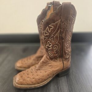 Youth Lucchese Ostrich Cowboy Boots